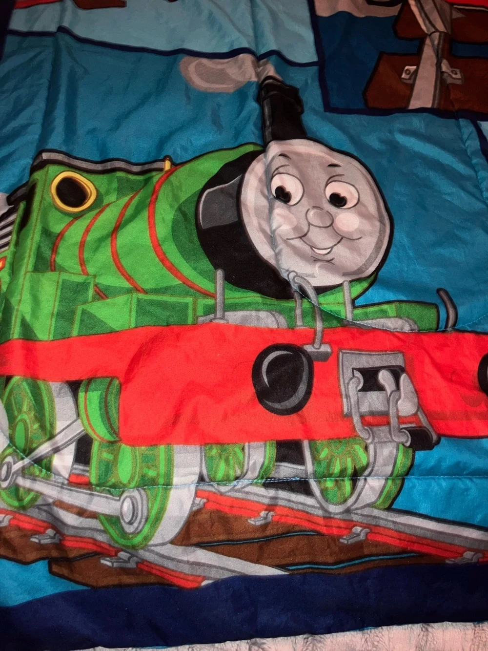 Thomas & Friends Kids Comforter Twin Reversible 2001 Vintage Red Blue Green